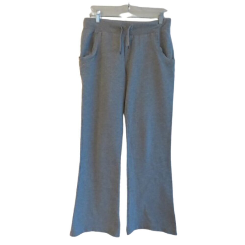 NORMA KAMALI Wide Leg Sweatpants Joggers in Heathered Gray Lounge - Size M